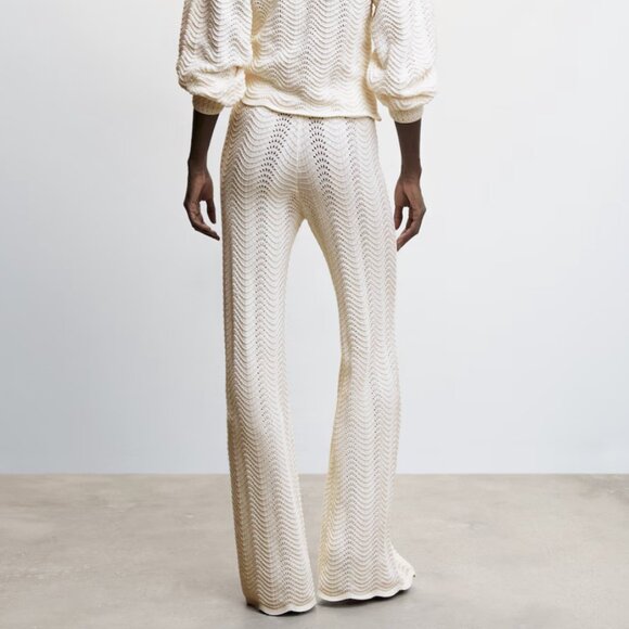 ***NWT***. RIPPLE STITCH KNIT SUMMER TROUSERS PANTS S-4/6 - Picture 5 of 8